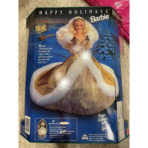 Happy Holidays 1994 Barbie Doll Special Edition-New in box-box misprint error - Picture 2 of 6